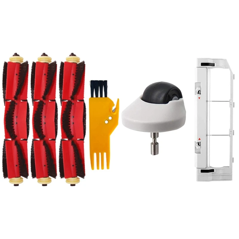 

2 Set Vacuum Cleaner Accessories: 1 Set Detachable Main Roller Brush + Cleaning Brush & 1 Set Roller Cover, Wheels