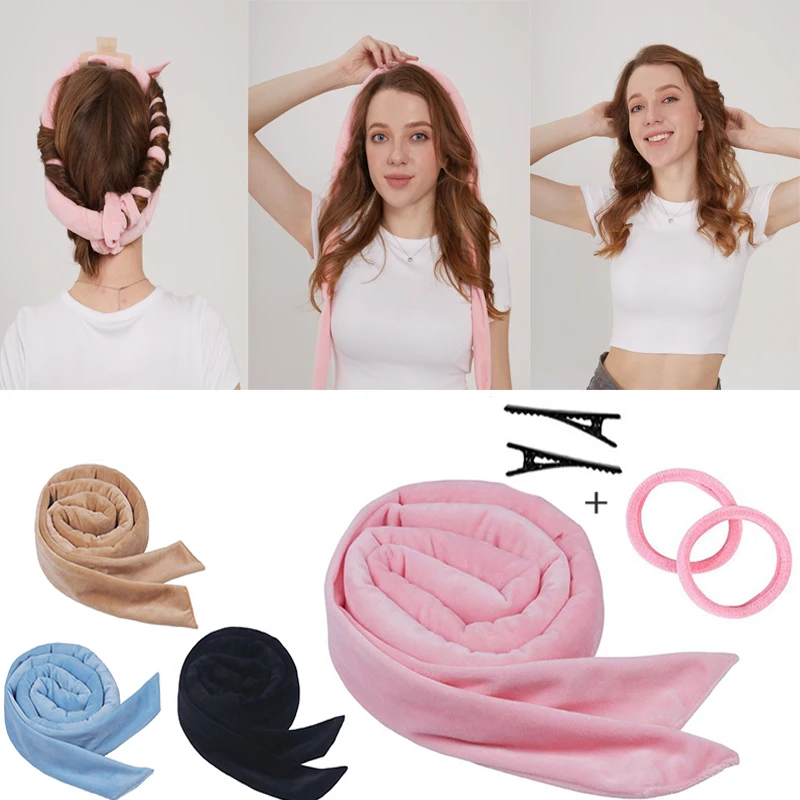 

Hair Curler No Heat Short Long Hair Soft Hair Curlers Bow Heatless Curls Headband Overnight Curly Hair Products boucleur cheveux