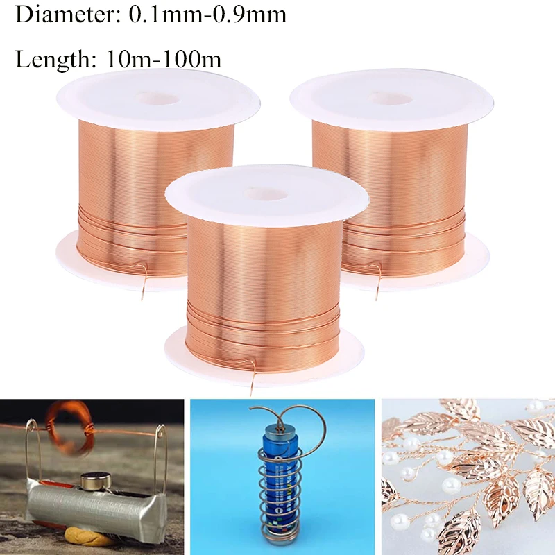 

0.1mm 0.2mm 0.3mm 0.4mm 0.5mm 0.6mm 0.7mm 0.8mm 0.9mmCable Copper Wire Magnet Wire Enameled Copper Winding Wire Coil Copper Wire