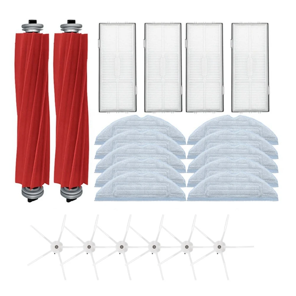 

For Mi Roborock S7 Accessories Mop Cloth Hepa Filter Side Brush S7 Plus Robot Vacuum Cleaner Main Brush Detachable 4