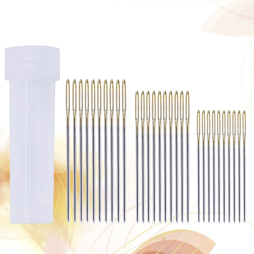 30 шт. иглы из углеродистой стали с большими отверстиями спицы для