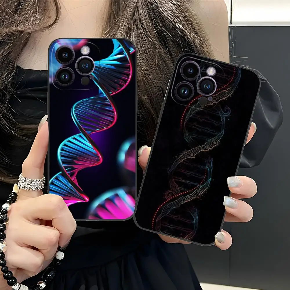 Фото Чехол для телефона с дизайном ДНК и нейронов для iPhone 17 16 15 14 13 12 11 X XR XS 8 7 Air Pro Max Plus Mini, мягкий, из ТПУ, противоударный №4