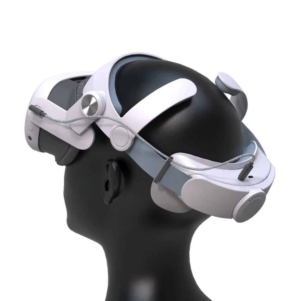 

Ремешок для наушников виртуальной реальности, регулируемый удобный ремешок для головы с батареей 5000 мАч для аксессуаров Meta Quest 3
