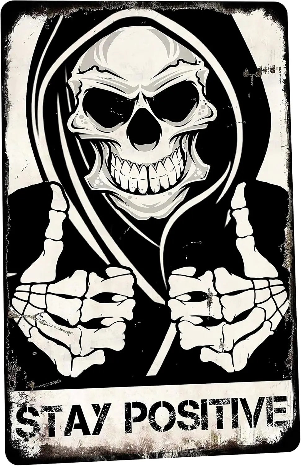 SNOWNG Декор 12 x 8 дюймов Sty Postve Funny Vntge Tn Sgns для дома Wll Bckyrd Cfes Br Mn Cve Office