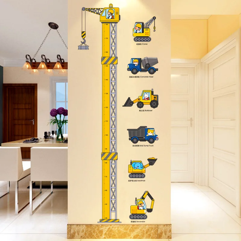 

Cartoon Animals Height Measure Wall Sticker for Kids Rooms Growth Chart Nursery Bedroom Decor Wall Art Self-adhesive Removable
