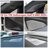 car interior front pillar door speaker tweeter audio sound horn cover trim for vw volkswagen golf 8 mk8 2020 2022 accessories