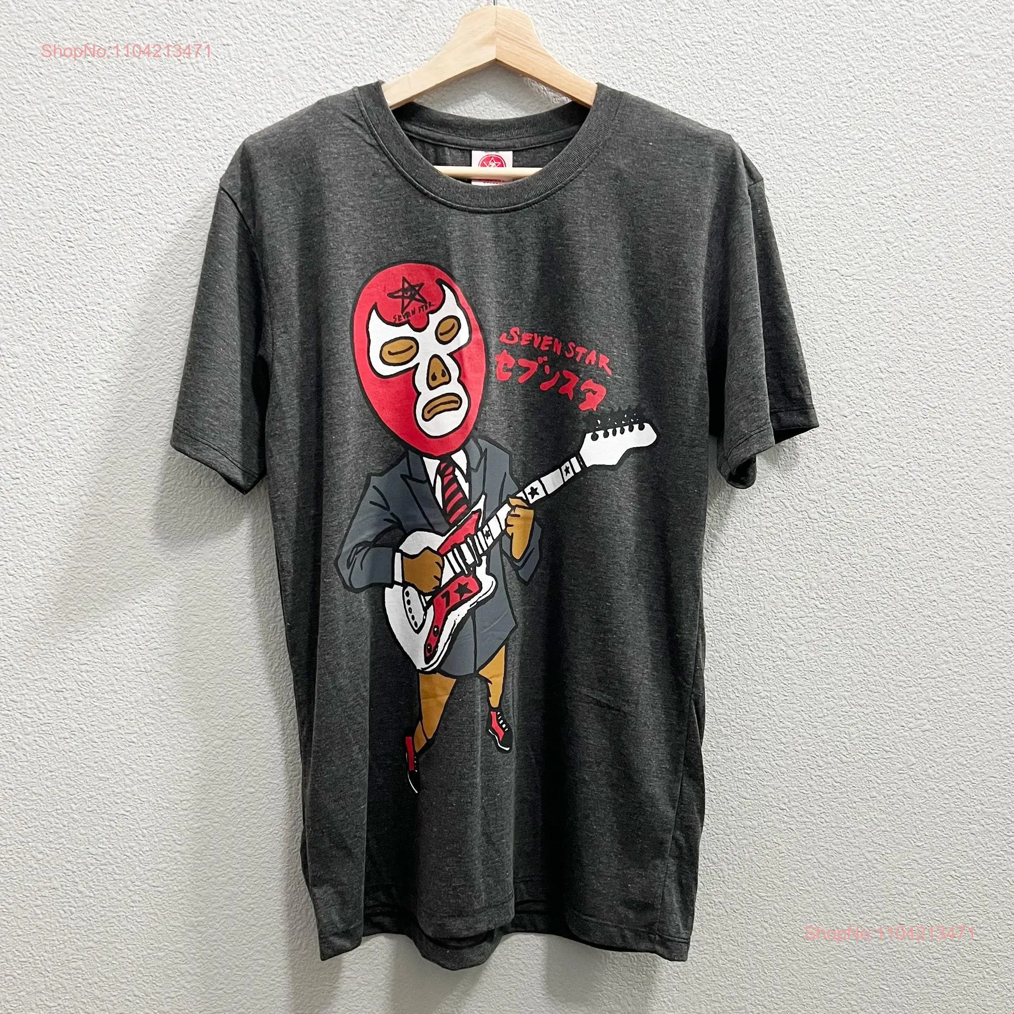 Футболка Mask Man Playing Guitar с японским персонажем для мужчин и женщин длинными или