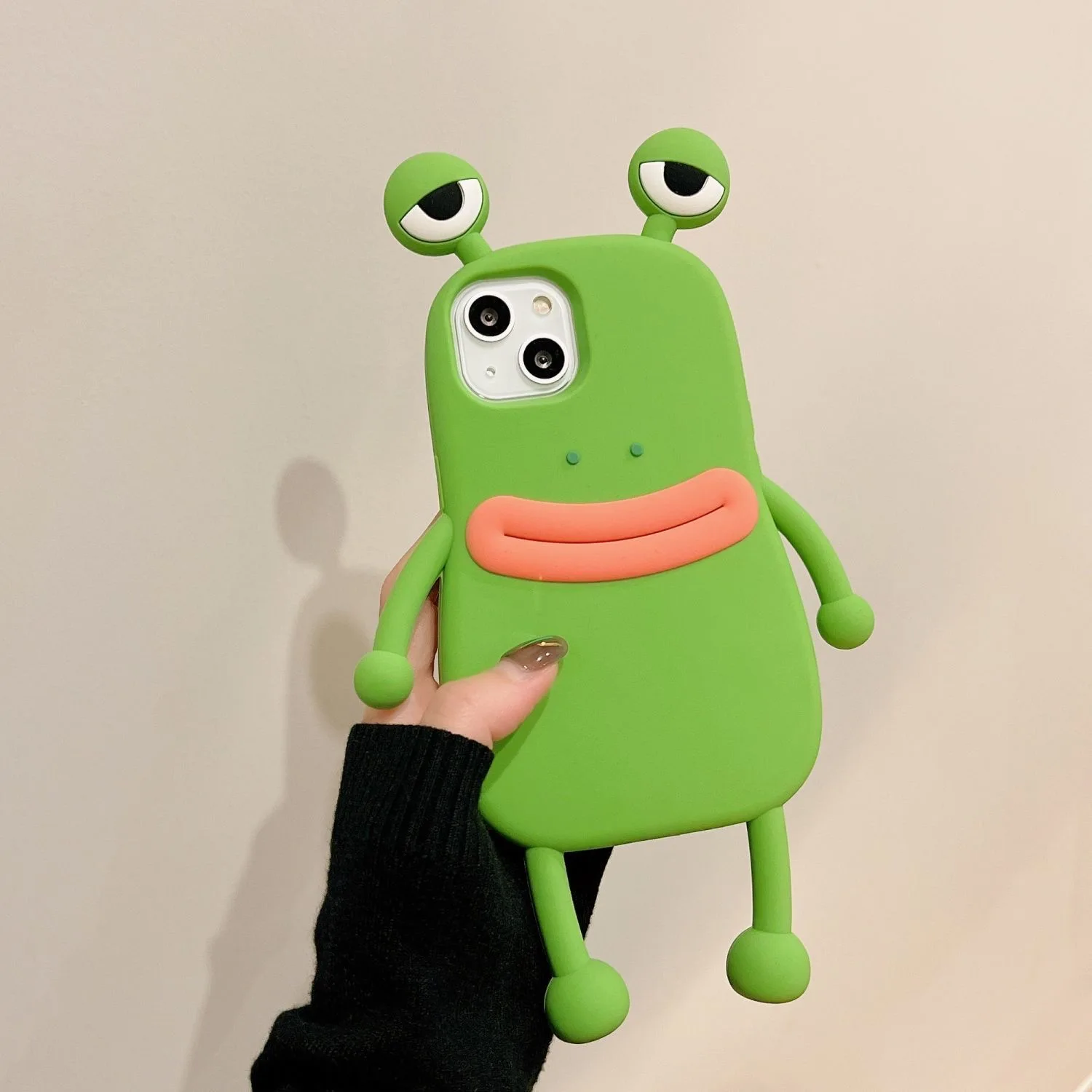 Funny Soft Silicone 3D Frog Phone Cases For iPhone 14 13 12 11 Pro Max Mini XR 7 8 Cartoon Cute Shockproof Bumper Cover