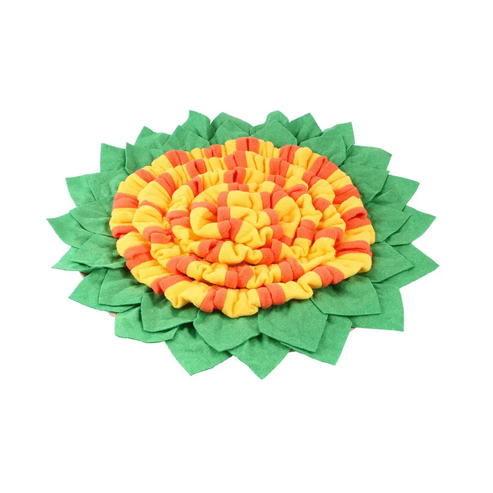 

Pet Dog Snuffle Mat Puzzle Interactive Fun Prevent-choking Dog Foraging Sunflower Toys Sniff Pad Training Mat Dog Supplies