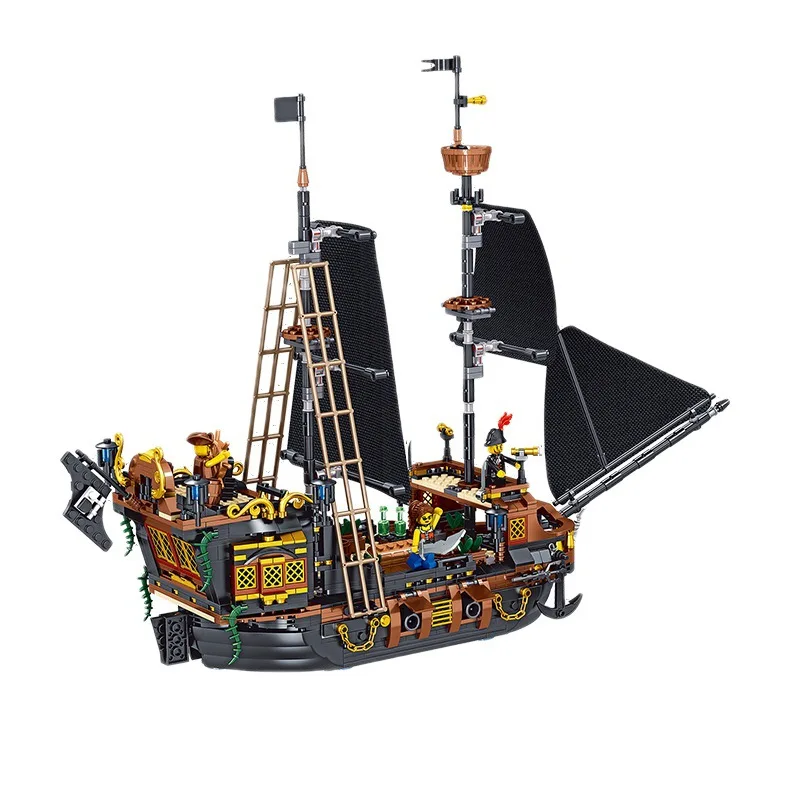 

ZHEGAO Mini Buiding Blocks Pirates Ship Sea Rover Corsair For Children Kids Boy Gift Present