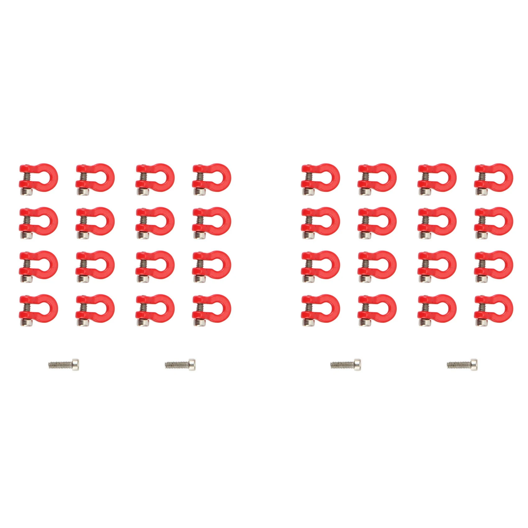 

32Pcs Metal Bumper Trailer Hook Tow Shackle Rescue Hook for 1/24 RC Crawler Car Axial SCX24 Upgrade Parts Accessories