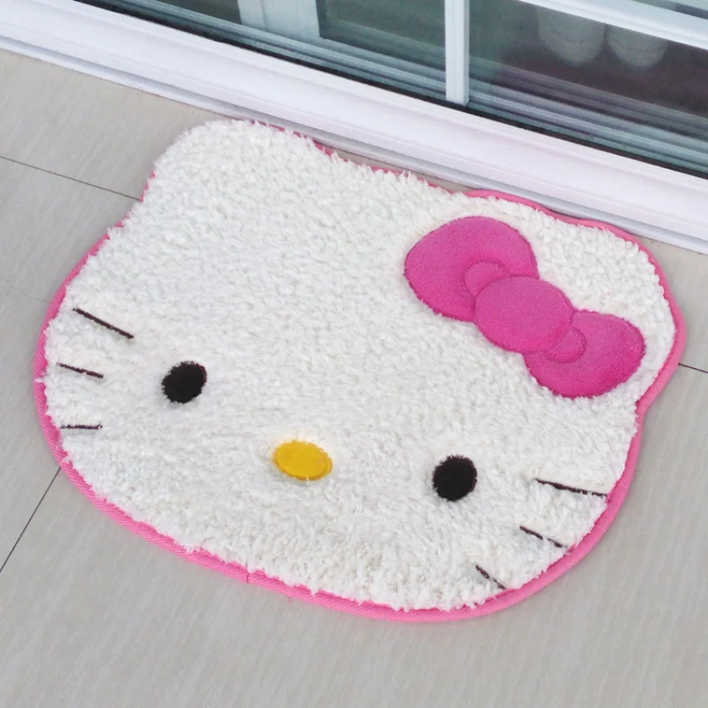 

Kawaii Sanrio Hello Kitty Anime Rug Bedroom Bathromm Cartoon Carpet Children Girls Bedroom Living Room Floor Mat Doormat Decor