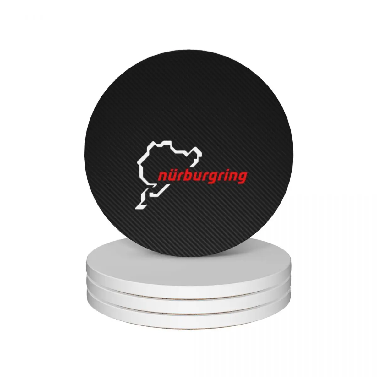 Керамические подставки nюрбургрин из углеродного волокна белого/красного цвета