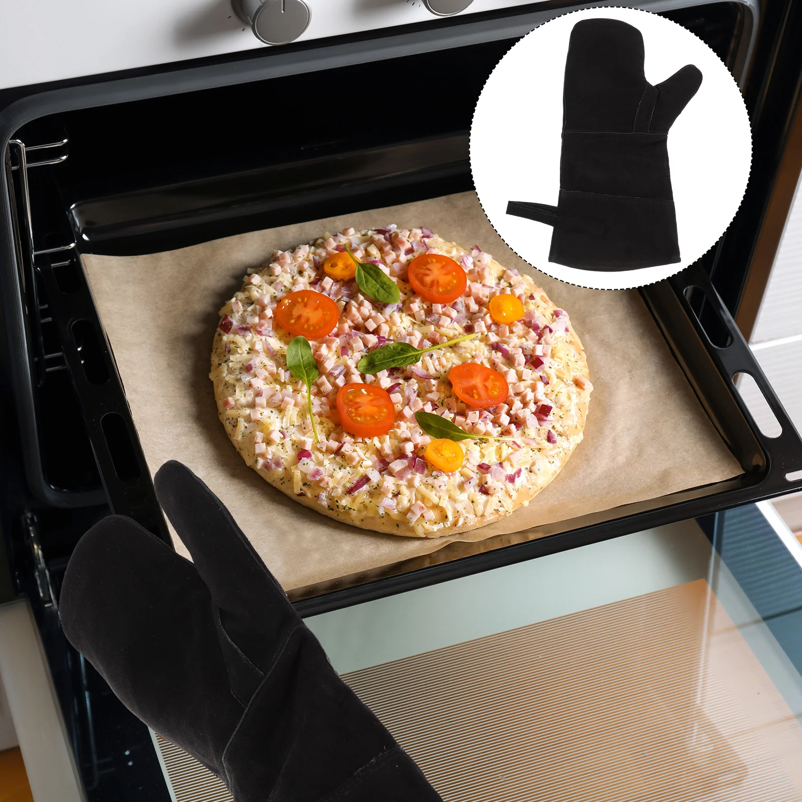 

Silicone Mitts Heat Resistant Oven Mitts Pot Rack Fireplace Gloves Non-Slip Oven Mitts Fire Pit Grill Gloves BBQ Gloves Work