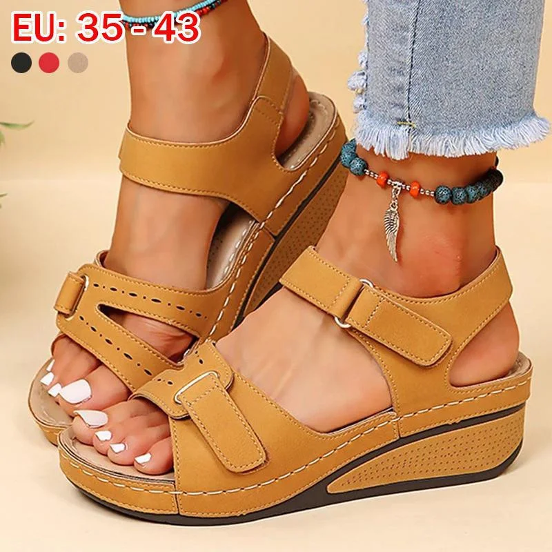

2023 New Women's Platform Sandals Casual Outdoor Fashion Thick Sole Roman Sandals Wedge Beach Sandals 35-43