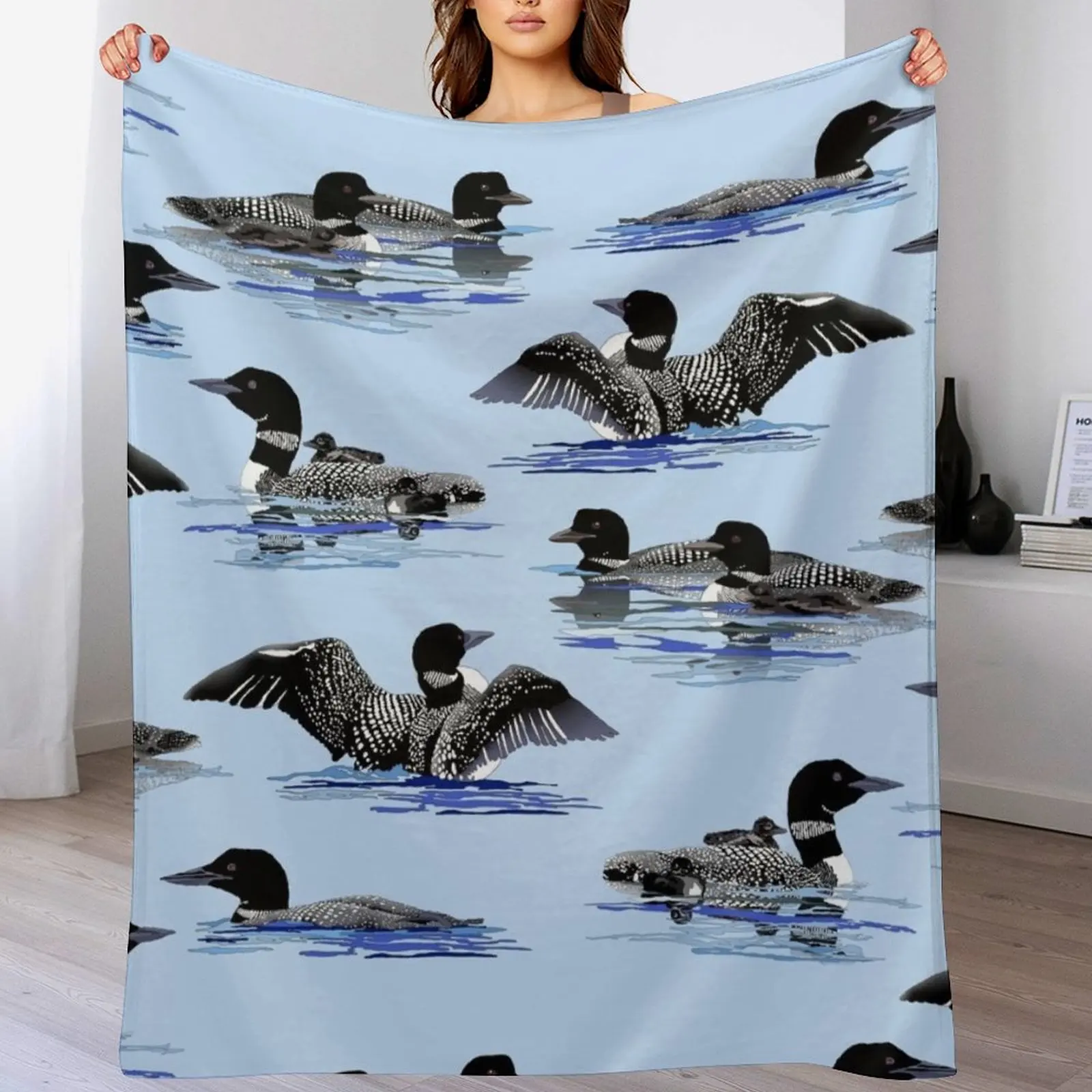 Дизайнерские одеяла Lots of Loons для декоративного дивана лохматое одеяло