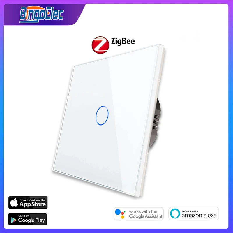 

Сенсорный выключатель Bingoelec Zigbee, умный настенный выключатель, беспроводной, с поддержкой Tuya, для умного дома, с несколькими элементами управ...