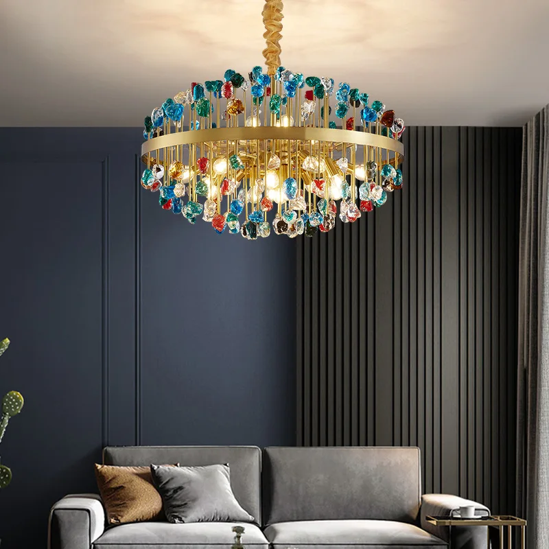 Luxury Modern Crystal Chandelier For Living Room Gold Home D