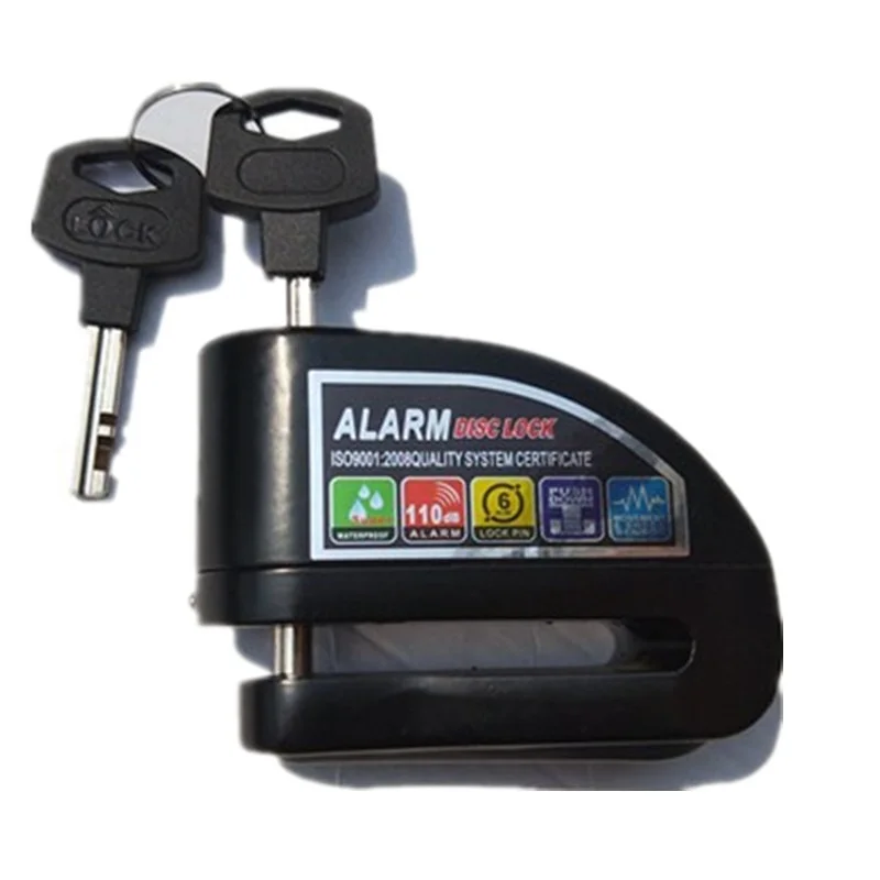 

bike alarm lock motorcycle disc brake lock 110db loud Security Waterproof bicycle lock