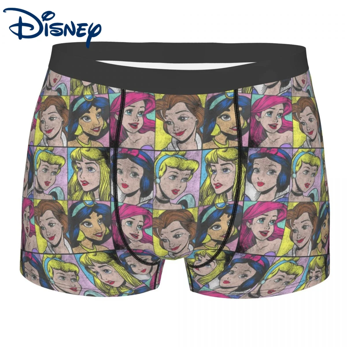 

Мужское нижнее белье Disney Princess, портретные трусы в стиле поп-арт, боксеры в коробке, сексуальные дышащие трусы для мужчин