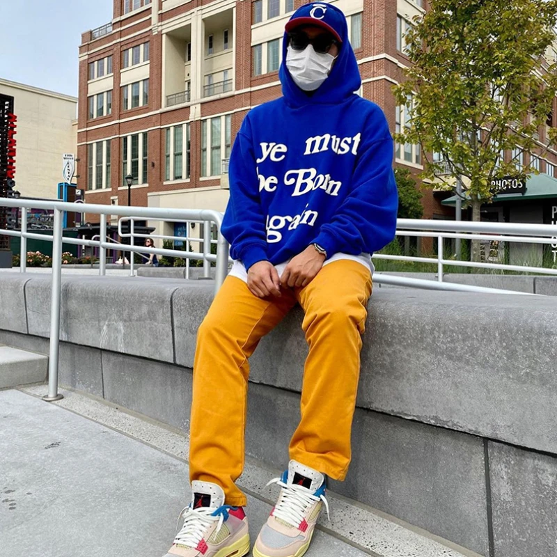 Большие модели CPFM KANYE стираемый старый женский и мужской стиль бархатный