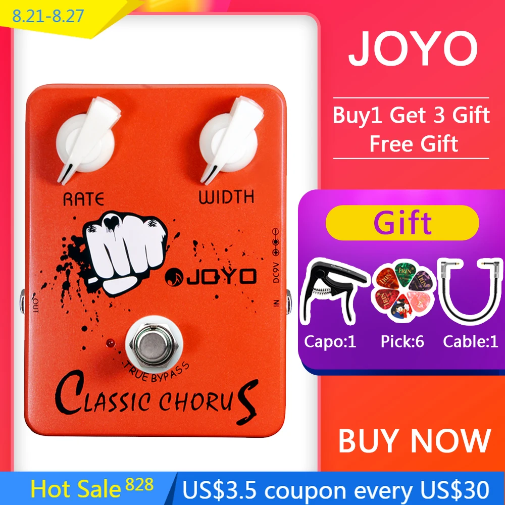 

JOYO Guitar Effect Pedal JF-05 Classic Chorus Pedal Crisp And Transparent Chorus Effects Pedal for Electric Guitar Guitar Parts
