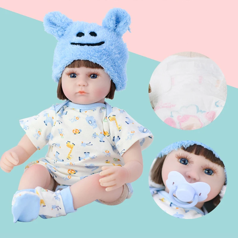 

42cm Reborn Doll Lifelike Newborn Simulation Animals Baby Girl Enamel Dolls Children Kids Educational Toy Girls DIY Toy Gift