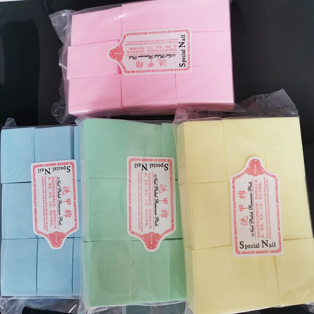 

500 яркие салфетки для ногтей, жесткие хлопковые прокладки для мытья ногтей, полировка УФ-геля, чистая отделка ногтей, многофункциональная де...