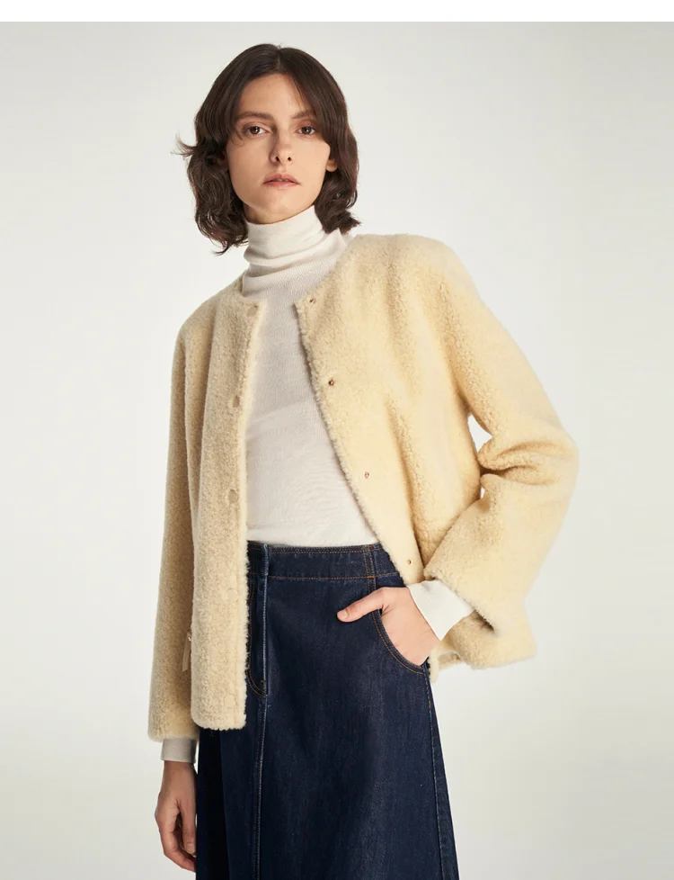 Женское пальто Fengbaoyu из овечьей шерсти новинка осень-зима очаровательный топ