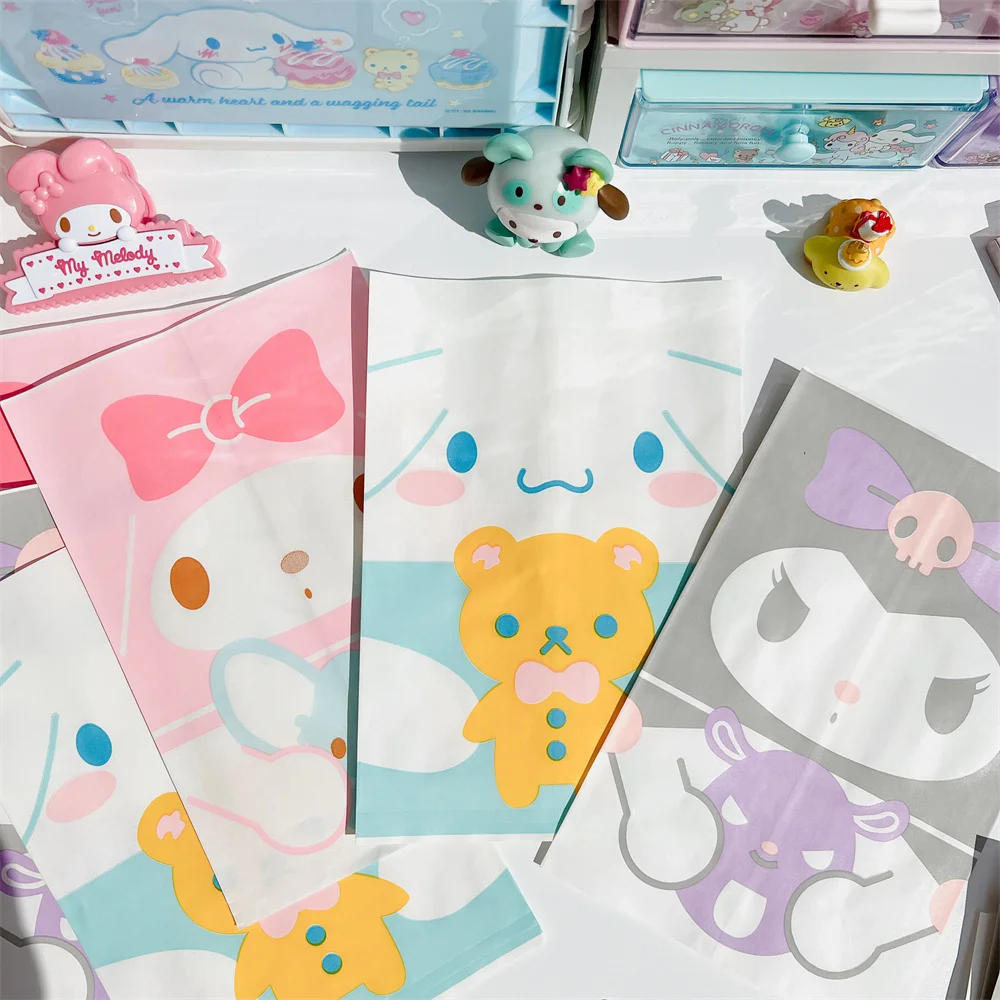 

5 шт. милые подарочные пакеты Sanrio Kuromi Cinnamoroll My Melody бумажные пакеты канцелярские принадлежности для хранения
