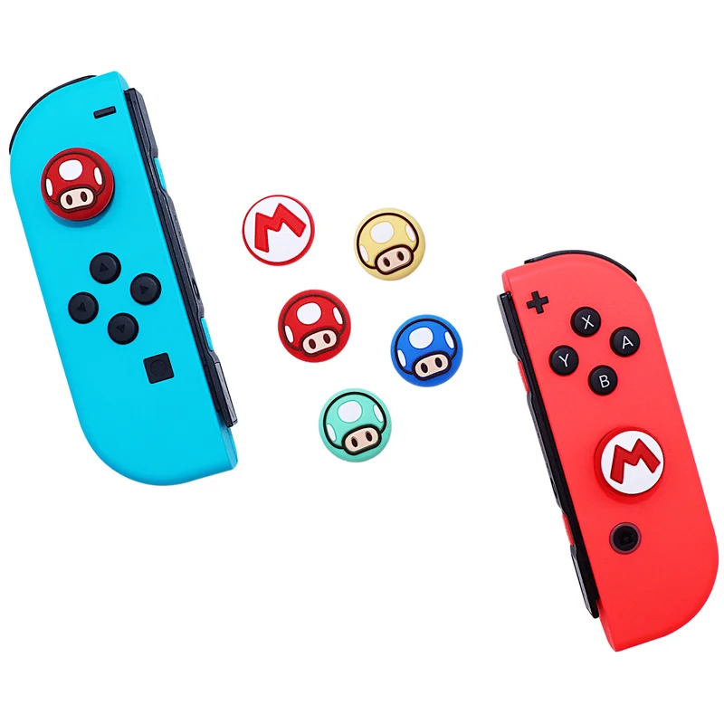 4pcs Silicone Soft ThumbStick Grip Cap For Nintendo Switch Joycon Console Controller Joystick Cover Case Gamepad Caps | Электроника