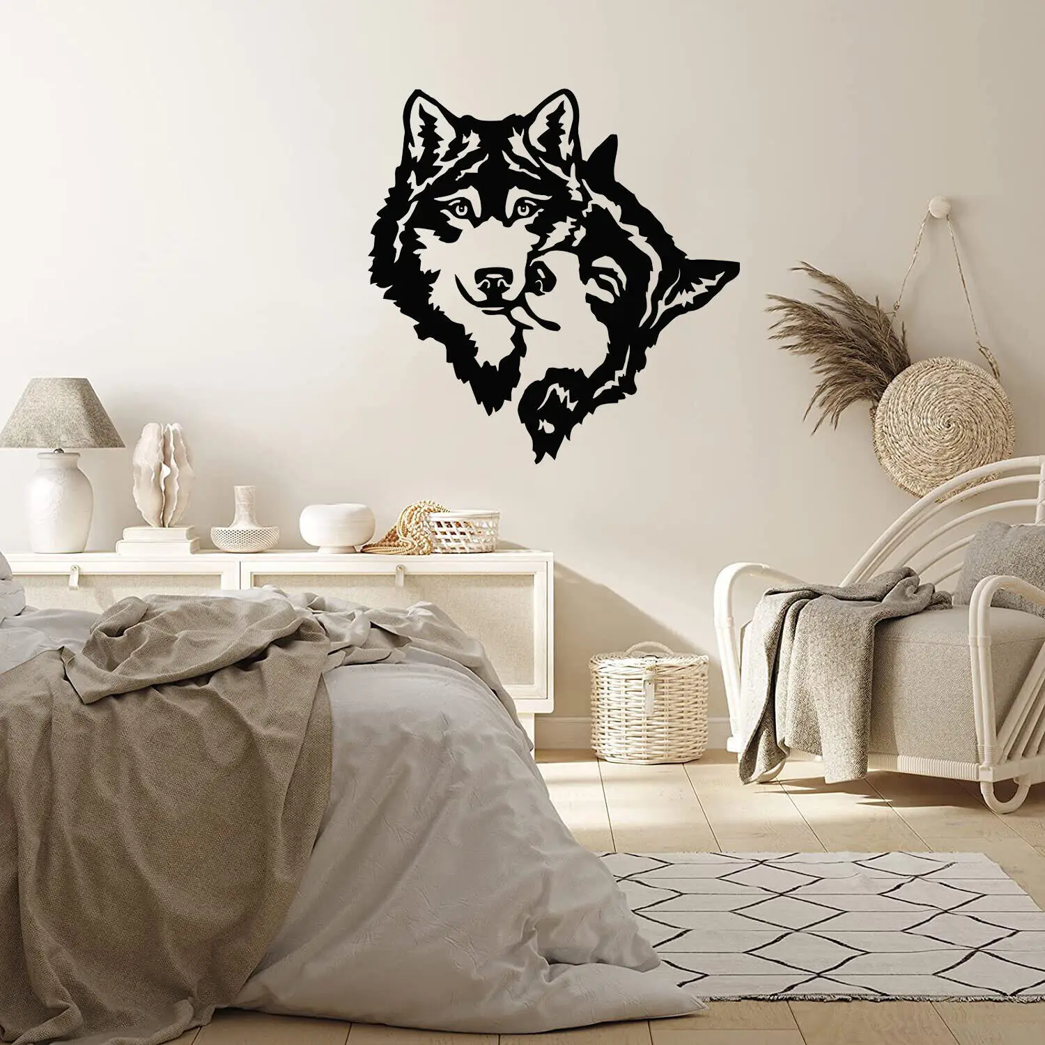 

Милые волки, металлическая стена, искусство стены, украшение для дома и офиса