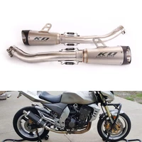 51mm slip on muffler escape for kawasaki z1000 ninja 1000 2003 2006 motorcycle mid exhaust tail pipe stainless steel left right