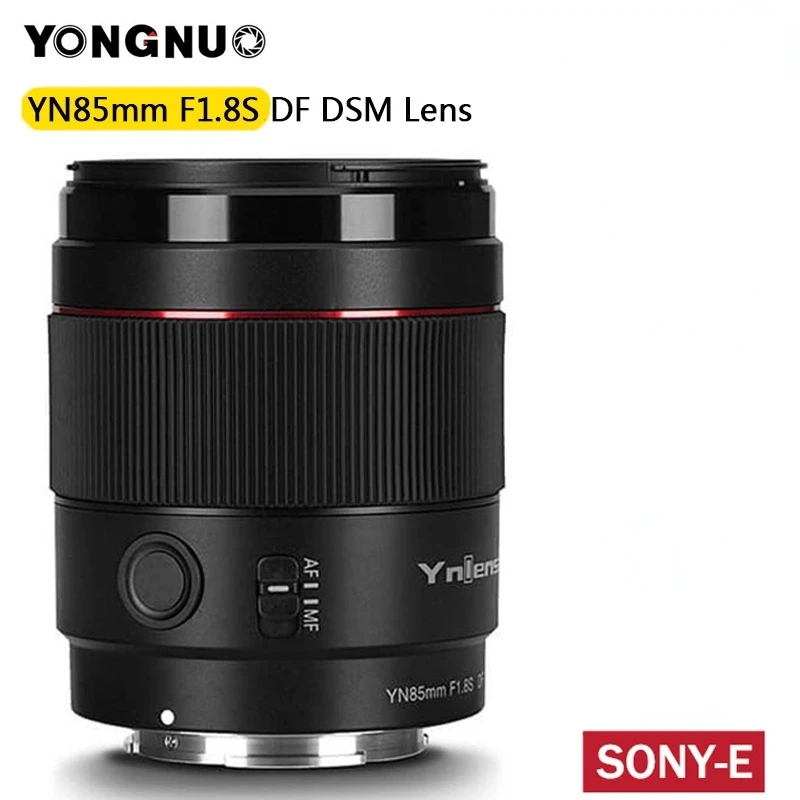 

Объектив Yongnuo yn85 мм F1.8S DF DSM, AF/MF объектив камеры с большой диафрагмой для Sony E mount s A9 A7RII A7II A6600 A6500