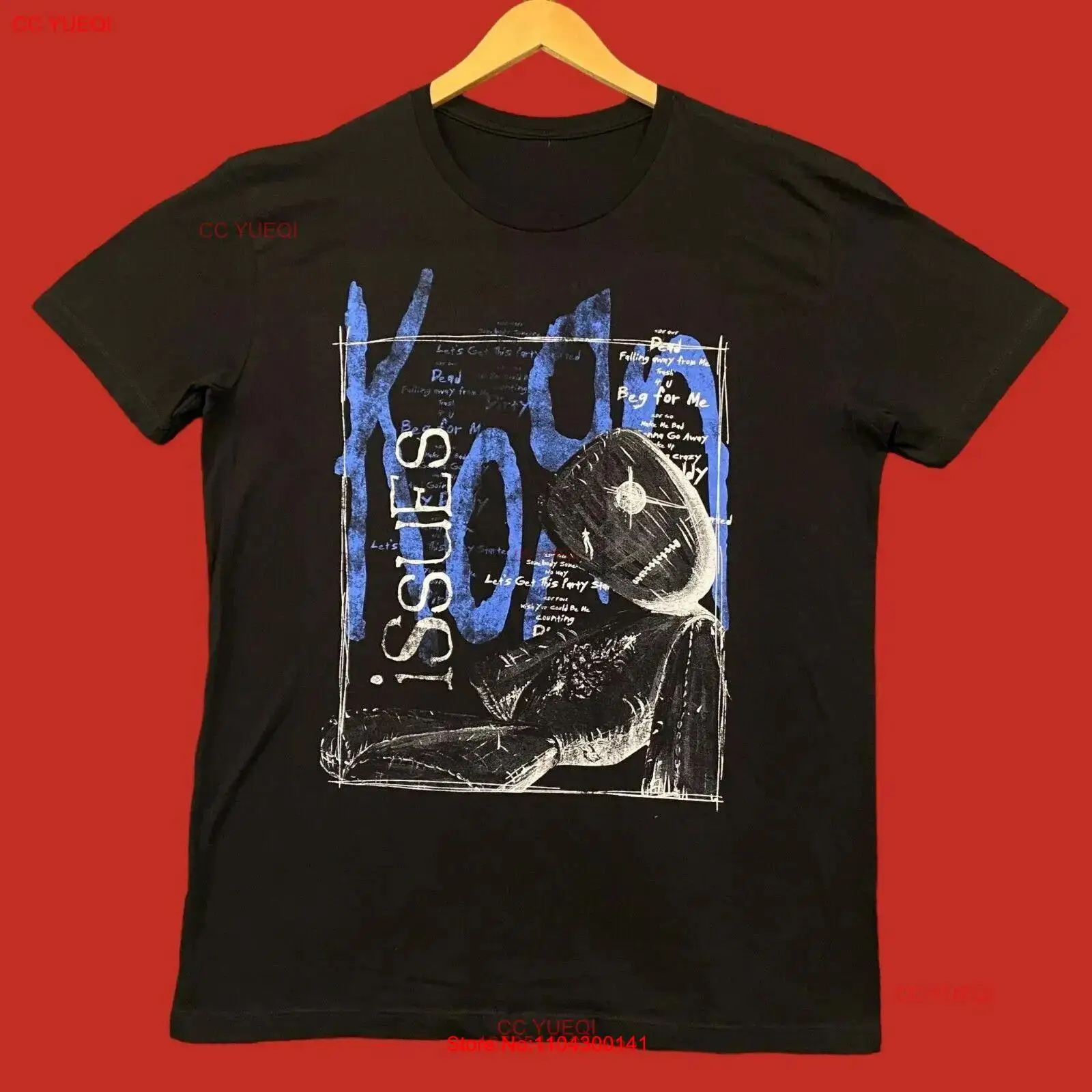 Обложка альбома Korn Issues Nu Metal Футболка очень большого размера с длинными или