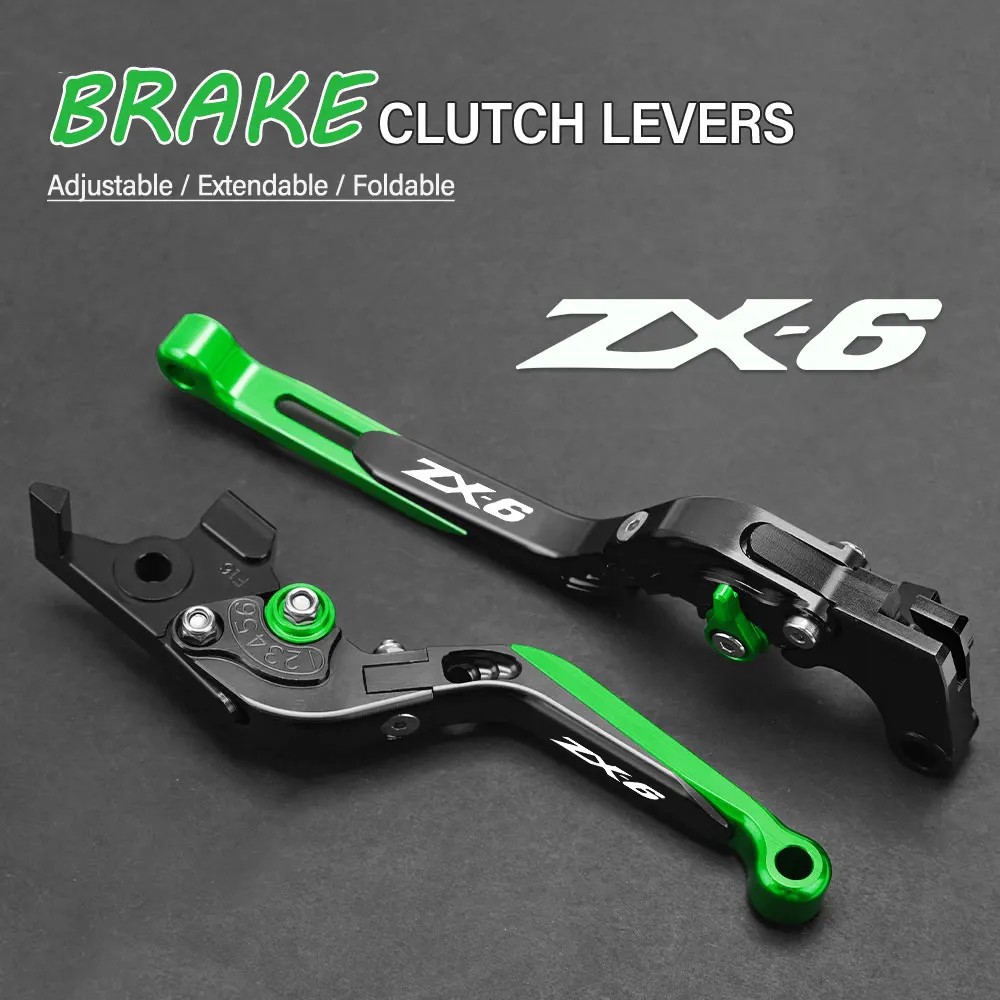 

FOR KAWASAKI ZX-6 ZX6 1990-1997 1998 1999 Motorcycle Hand Brake Clutch Adjustable Levers Handle Folding Extendable Lever grip