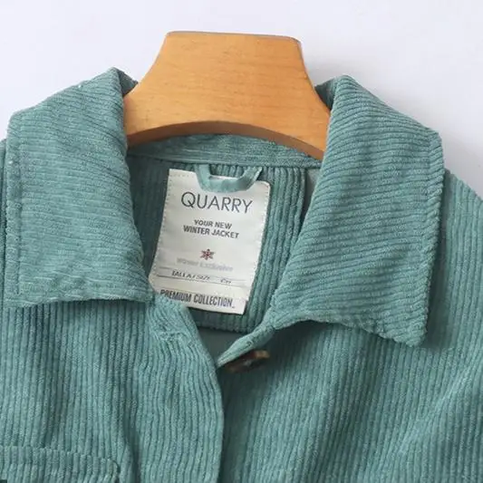 Вельветовая верхняя одежда с лацканами весенне-осенний новый универсальный