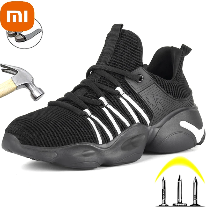 

XIAOMI Brand Safety Shoes Men Work Shoes Indestructible Work Sneakers Male Work Shoes Breathable Unisex Security Shoes