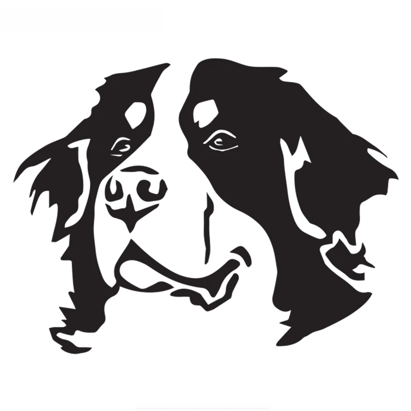 

SZWL Швейцария Бернская горная собака голова Автомобильная наклейка на лобовое стекло виниловые наклейки водонепроницаемые аксессуары стикер, 15 см * 19 см