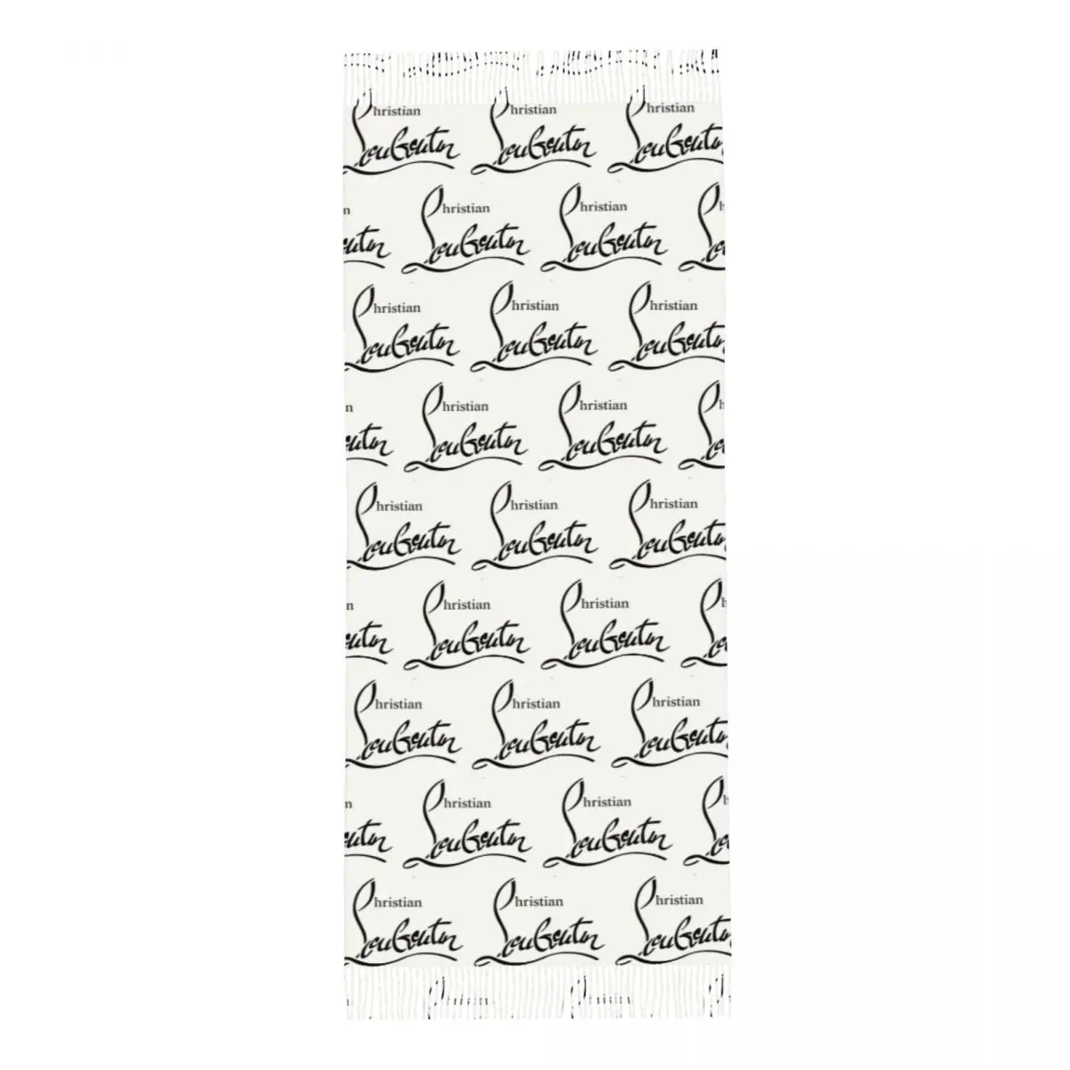 Женский теплый шарф на высоком каблуке с кисточками