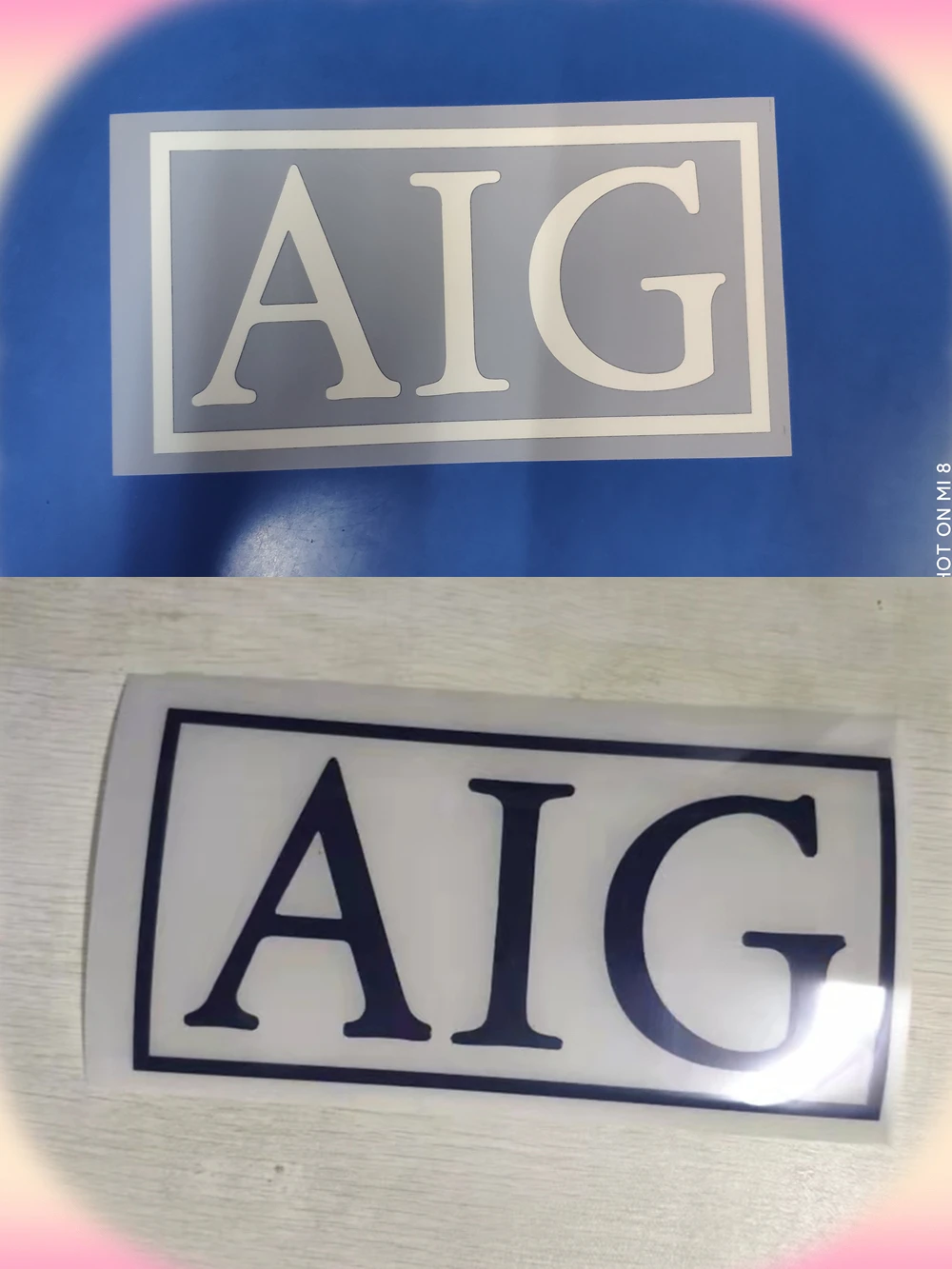 

Super A AIG AD advertise number font print, Hot stamping patches