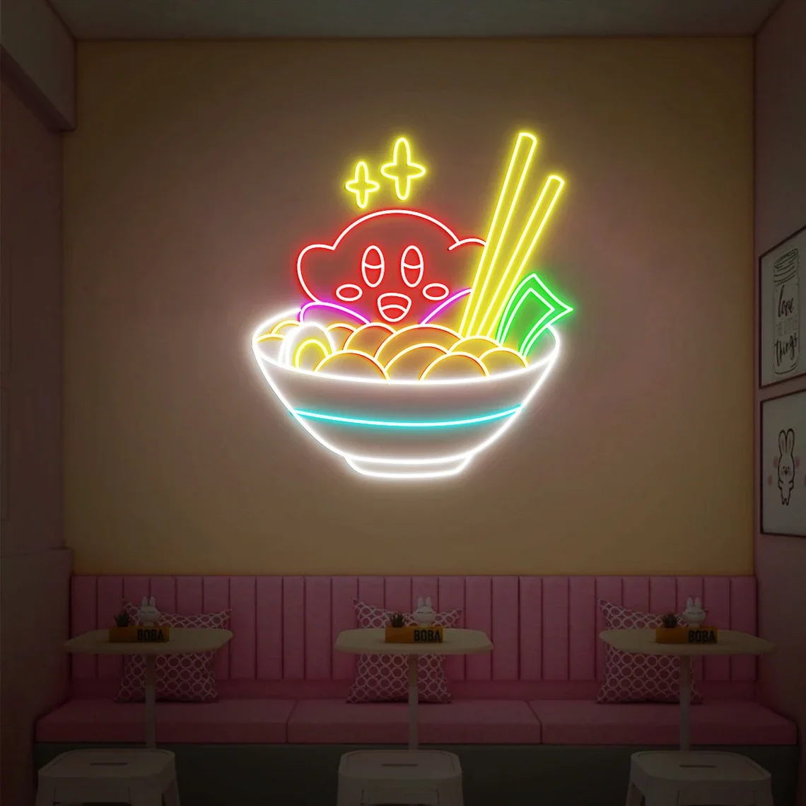 Аниме неоновая вывеска
