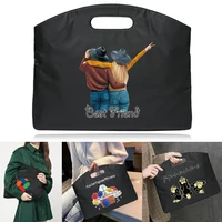 handbags business briefcase clutch laptop office organizer totes case sleeve for macbook air pro 13 top handle bag friends print