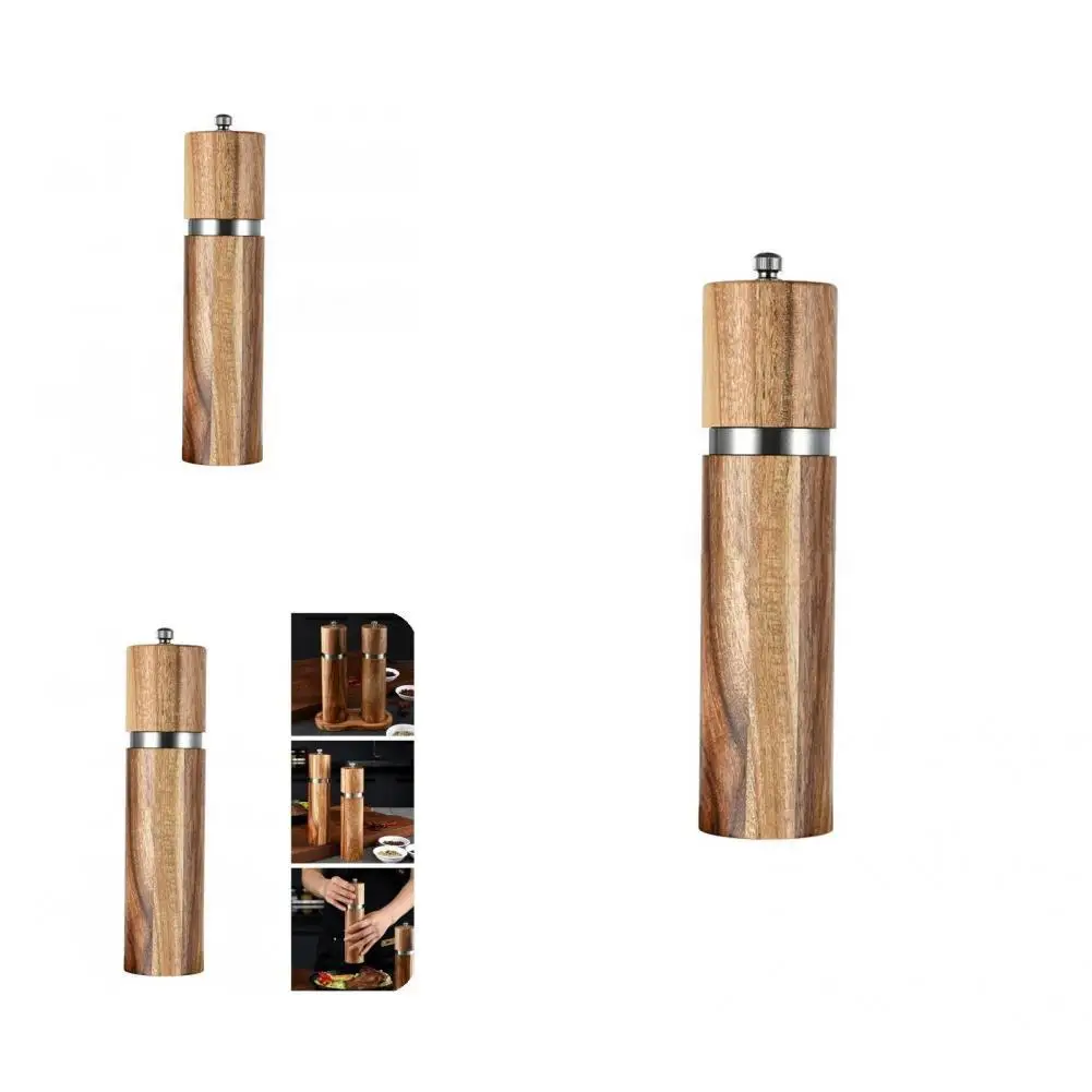 

Long Lasting Great Handheld Pepper Crusher Seasonings Grinding Tools Wood Pepper Grinder Multipurpose for Household