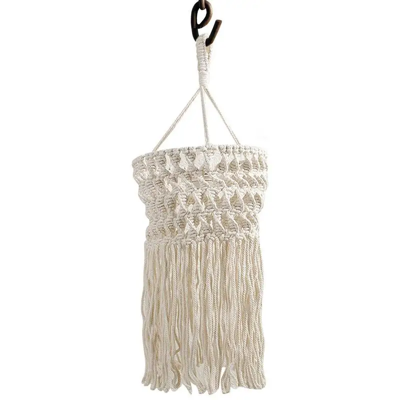 

Macrame Lampshade Decorative Macrame Lamp Shade For Table Lamp Pendant Light Shade Cotton Rope Woven Cover Create Soft Warm