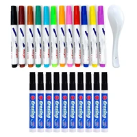 12pcs water doodle mat pens magical water painting pen with a ceramic spoon smooth writing no ink leakage for kids art painting