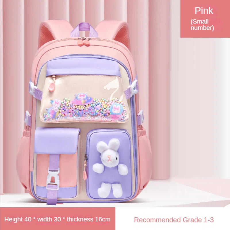 Primary School Schoolbag Girls' Schoolbag Lightweight Children's Backpack Kawaii Waterproof Schoolbag Large Capacity Backpack