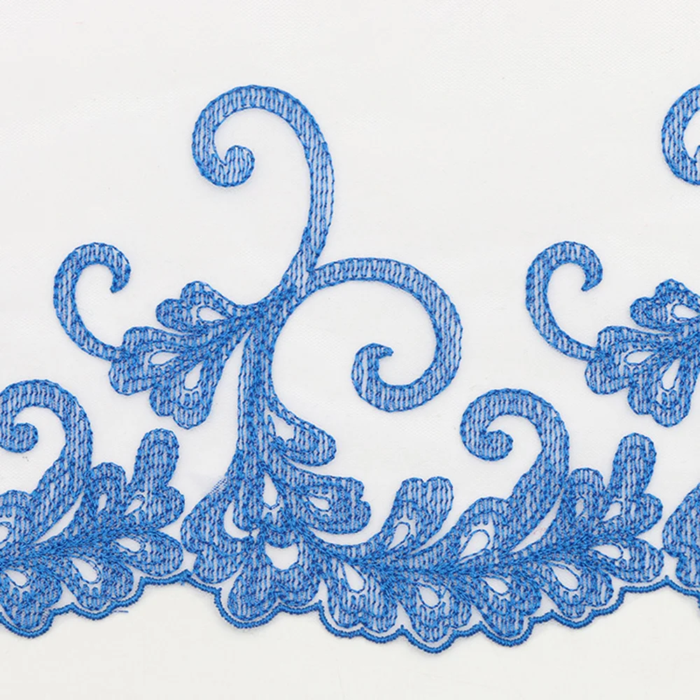 1 Ярд Сине-белая Фарфоровая Сетка Кружевные Аксессуары Для Волос С Ручной