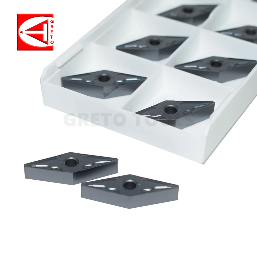 

GRETO VNMG160408-MA GT4202, цементированный токарный инструмент Cabride, ЧПУ Вставки для резки металла, VNMG 160408