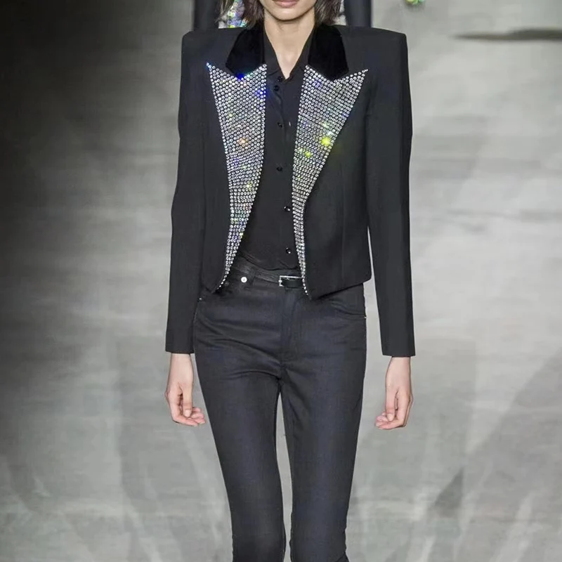 

Женский короткий Блейзер с длинным рукавом, Элегантное летнее платье с отложным воротником, 2022